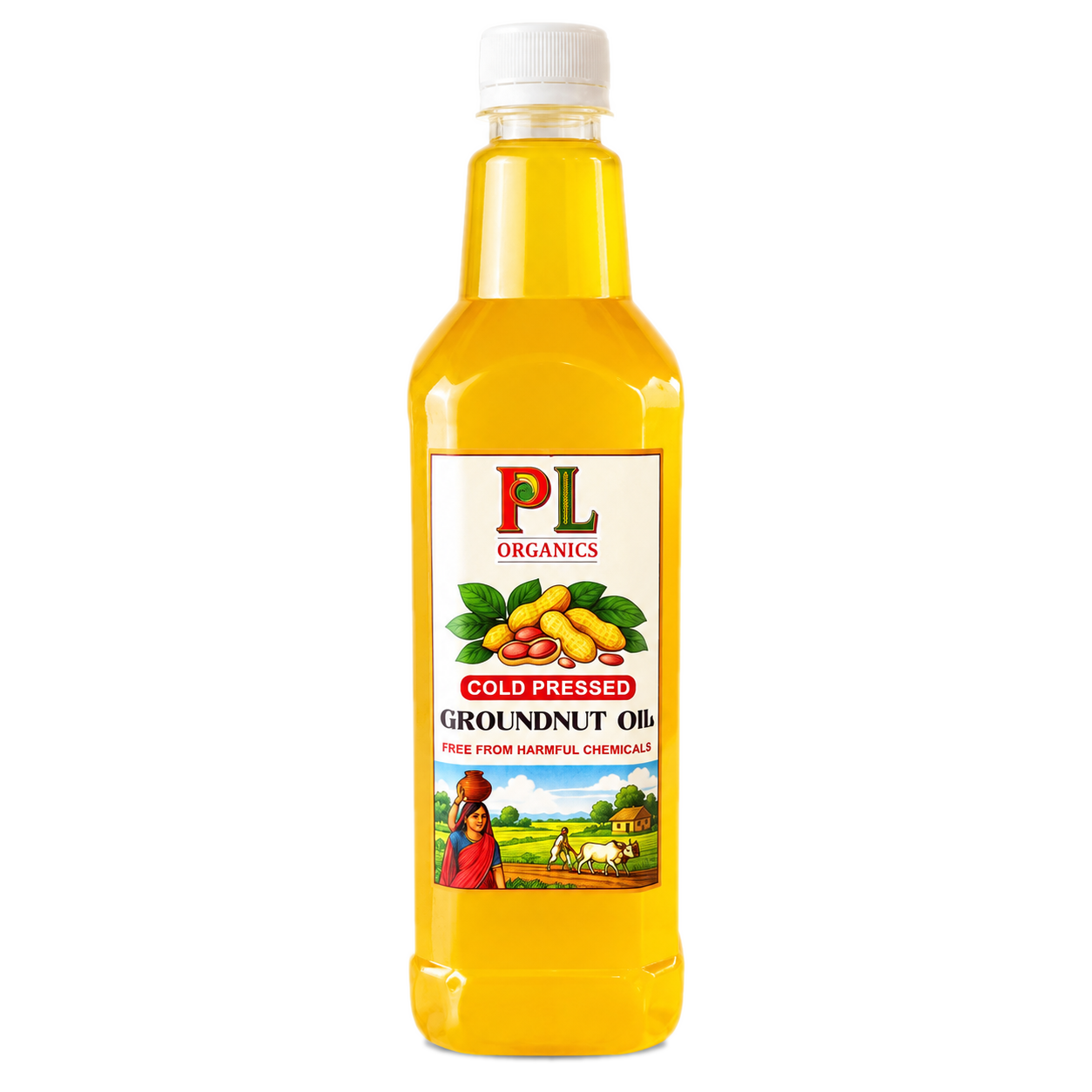PL Organics Groundnut Oil bottle