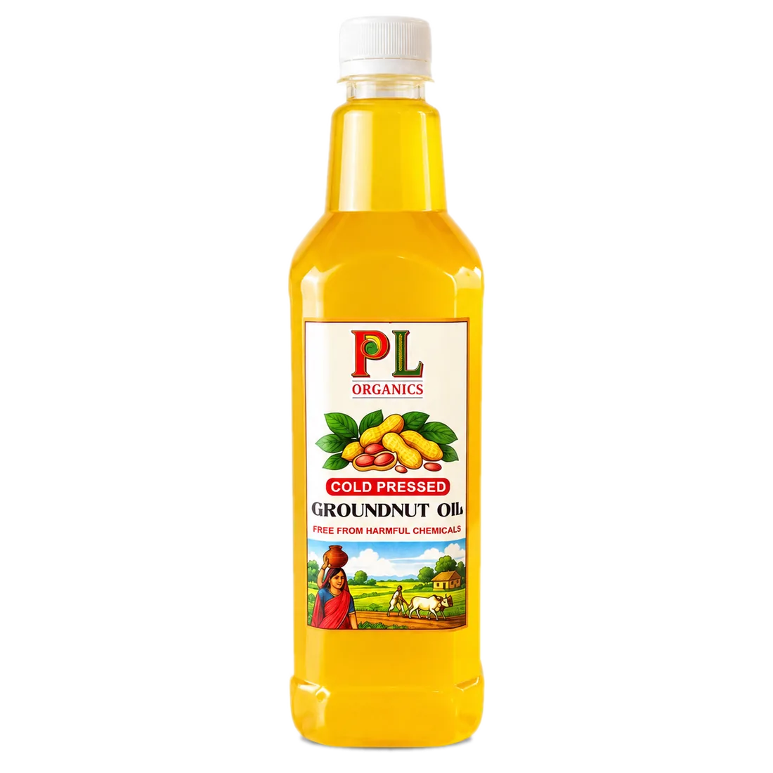 PL Organics Groundnut Oil bottle