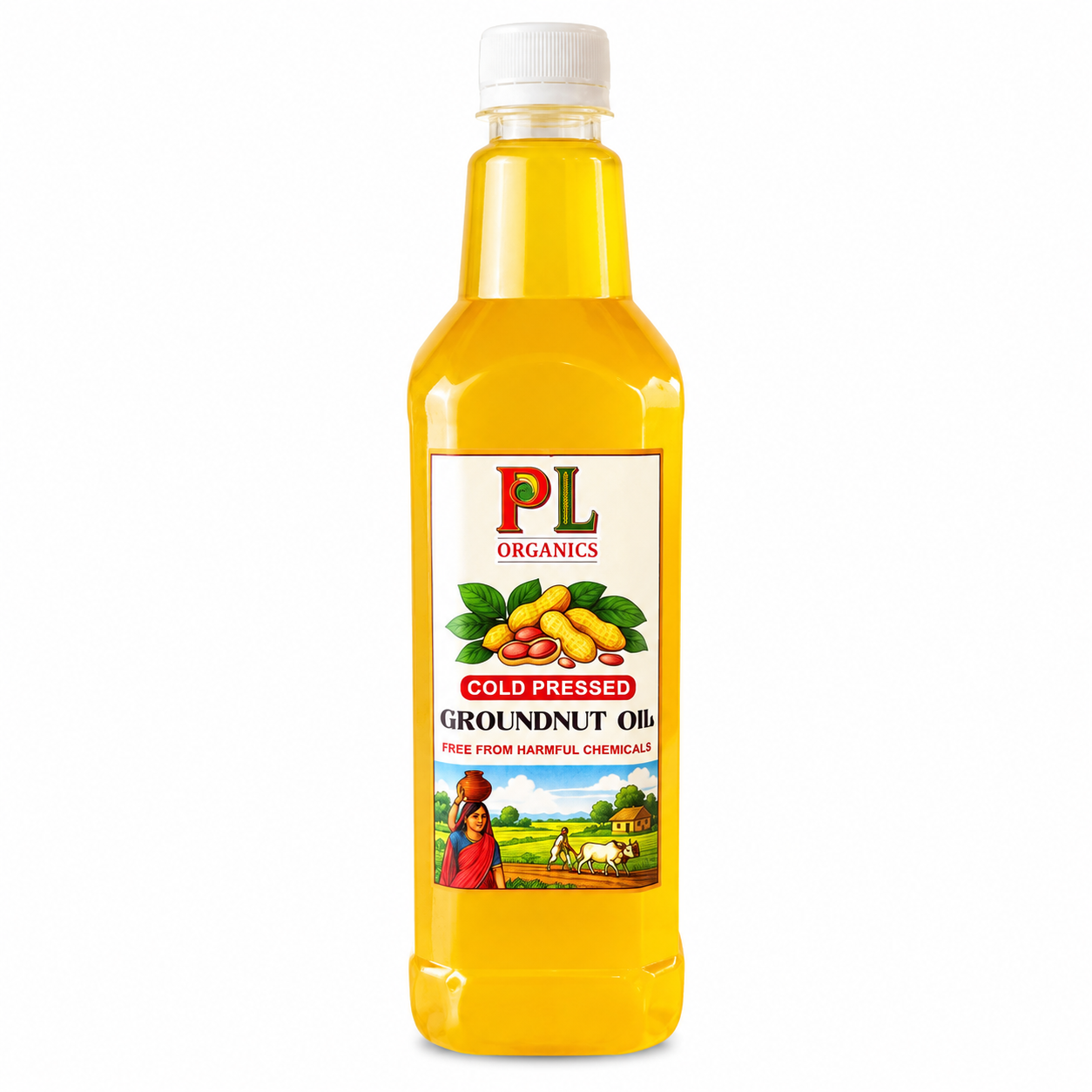 PL Organics Groundnut Oil bottle