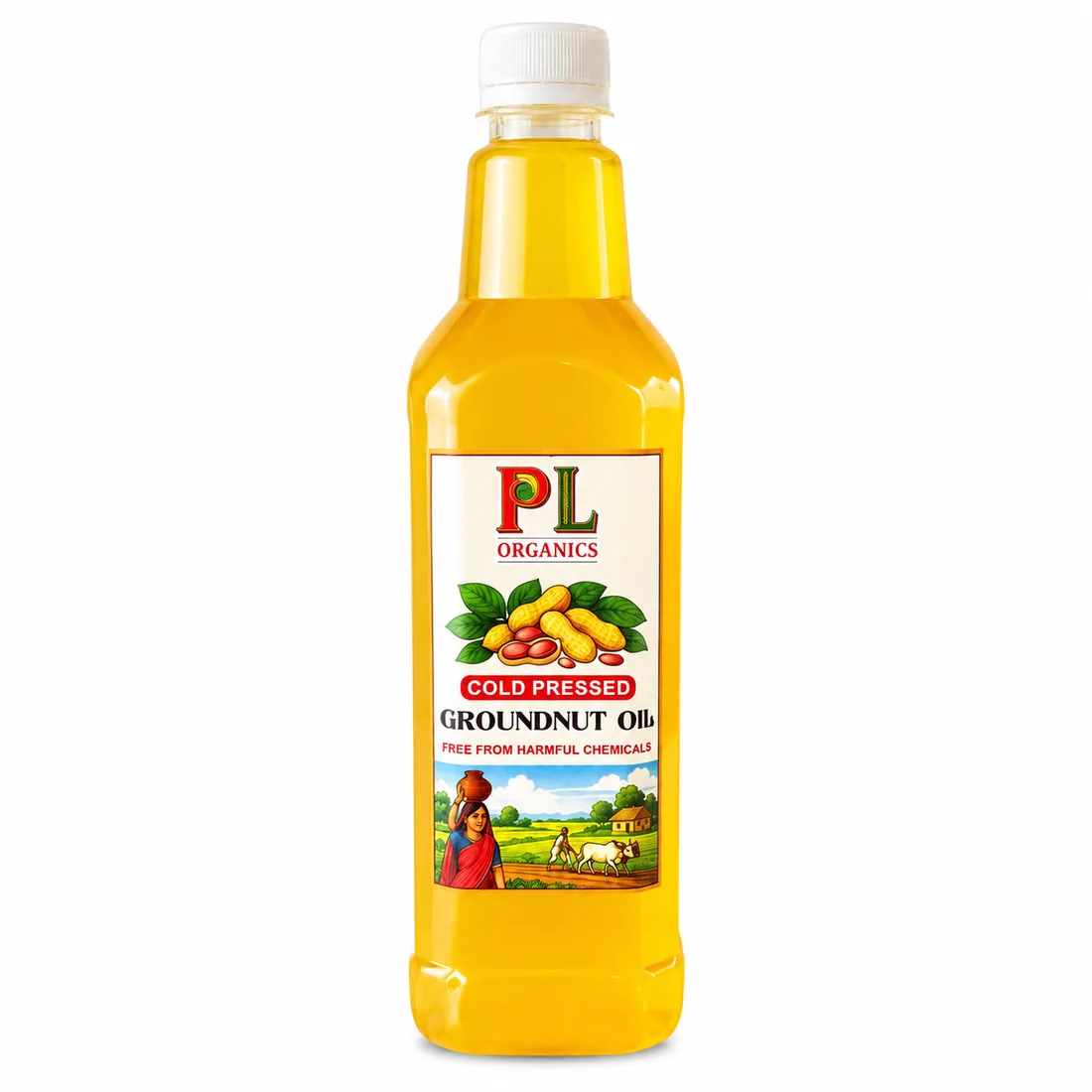 PL Organics Groundnut Oil bottle