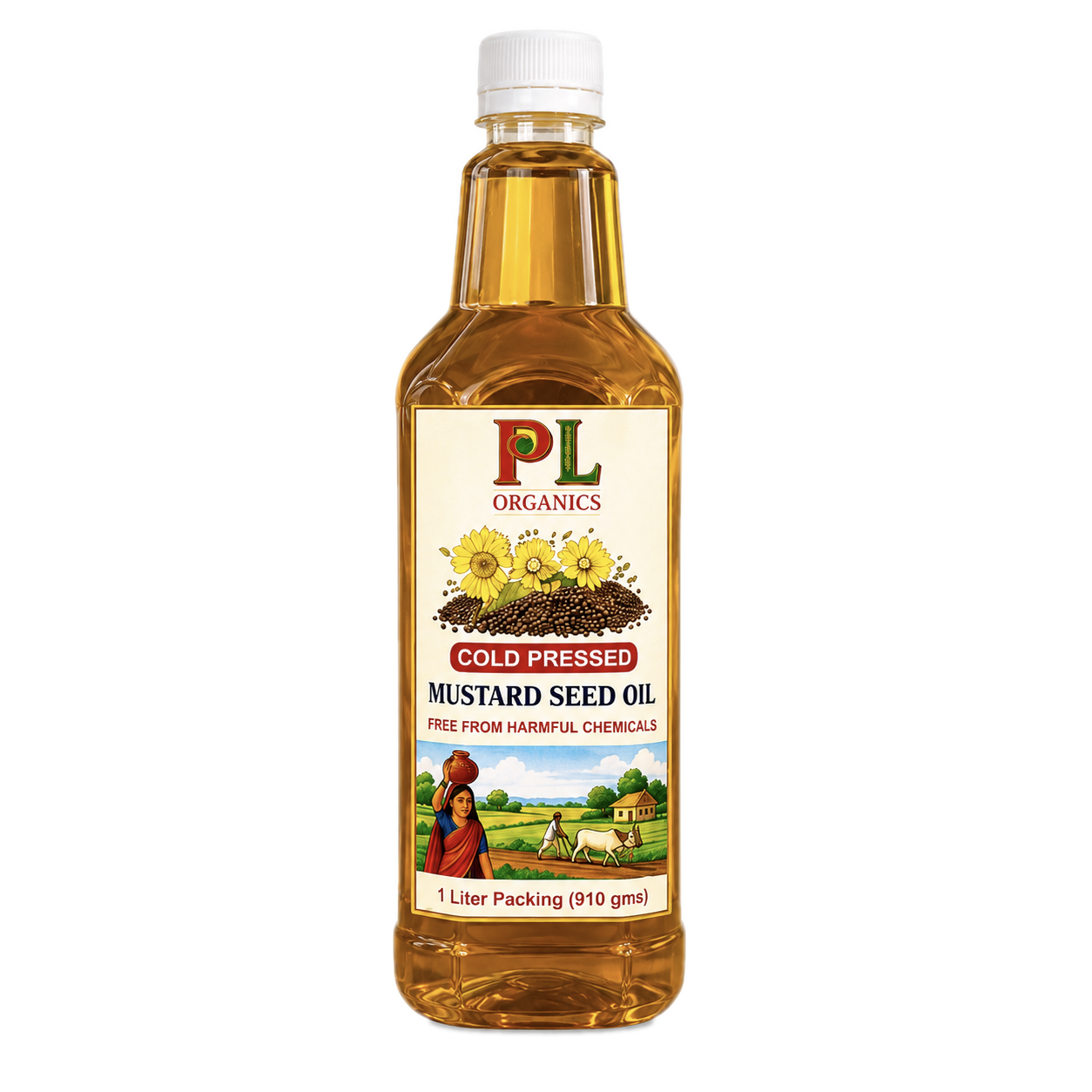 PL Organics Mustard Seed Oil bottle