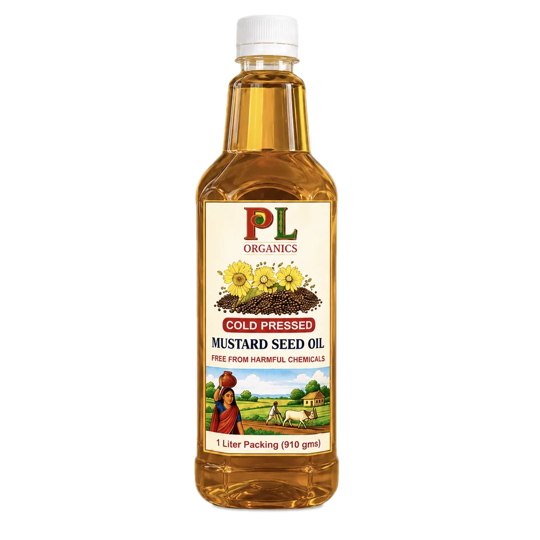 PL Organics Mustard Seed Oil bottle